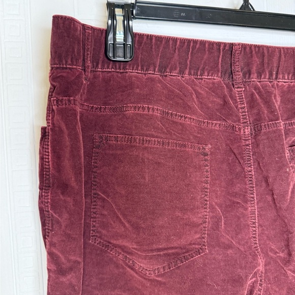 Lafayette 148 Mercer Stretchy Corduroy Flared Leg Pants Wine Red Plus Size 18W - Picture 5 of 12